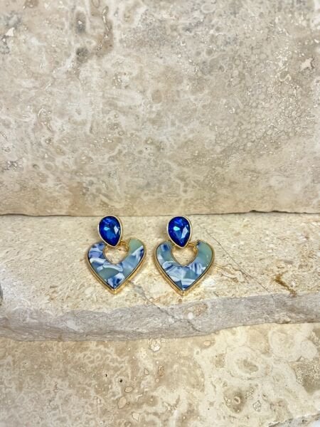 Premium Altın Kaplama Küpe | VIP Özel Seri | Xuping Tarzı Işıltı | Mavi Renk