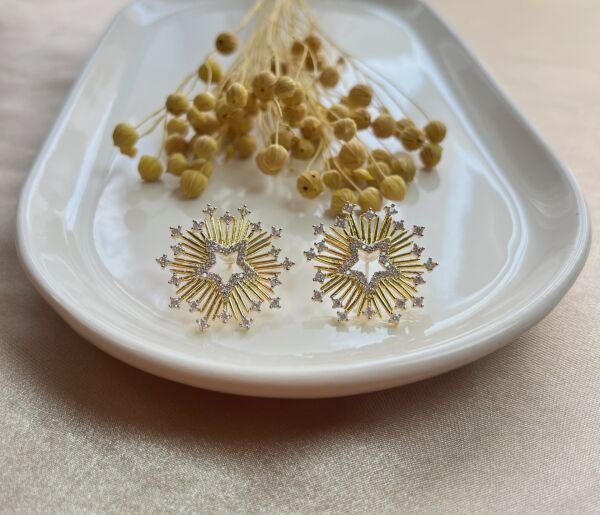 Premium Altın Kaplama Küpe | VIP Özel Seri | Xuping Tarzı Işıltı | Gold Renk