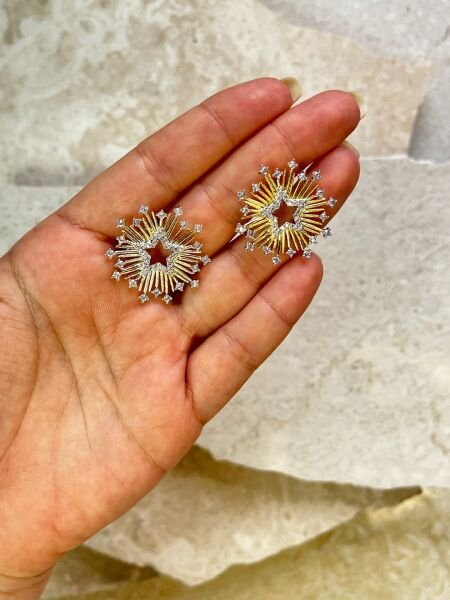 Premium Altın Kaplama Küpe | VIP Özel Seri | Xuping Tarzı Işıltı | Gold Renk