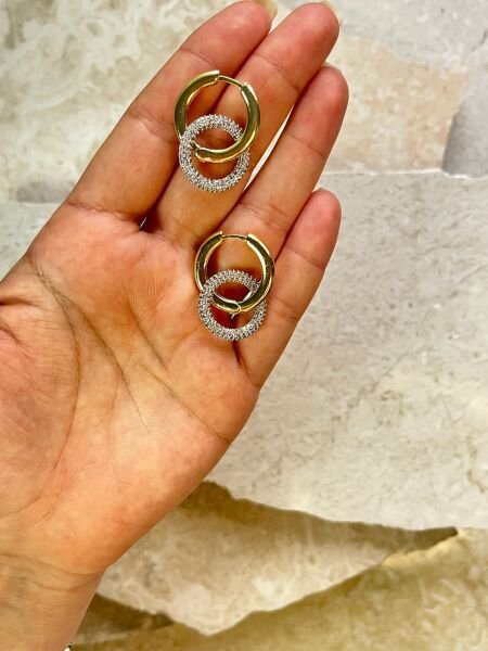 Premium Altın Kaplama Küpe | VIP Özel Seri | Xuping Tarzı Işıltı | Gold-Silver Renk