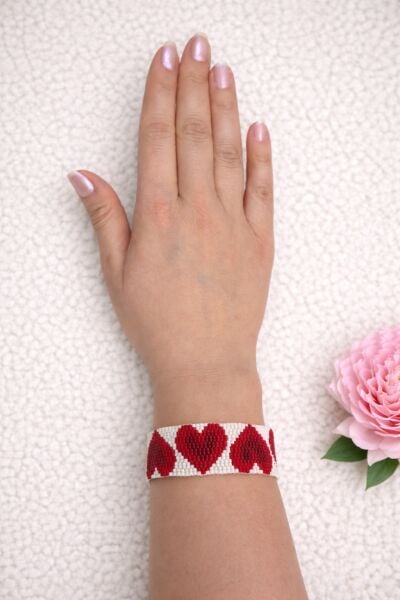 Miyuki Kalp Desenli Bileklik | El Yapımı