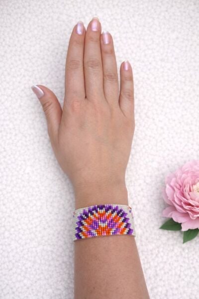 Miyuki Renkli Desenli Bileklik | El Yapımı | Ayarlanabilir