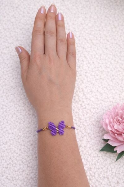 Miyuki Kelebek Figürlü İp Bileklik | El Yapımı | Ayarlanabilir