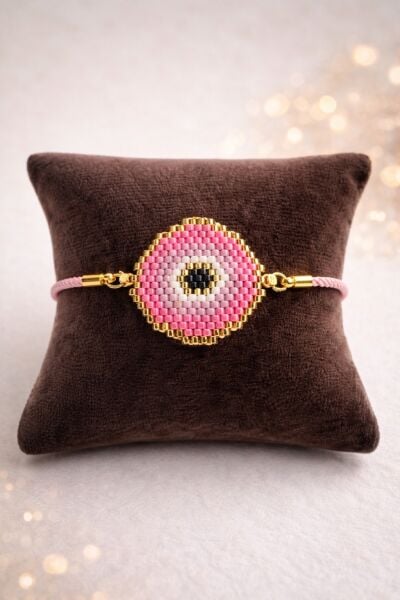 Miyuki Nazar Boncuğu Figürlü İp Bileklik | El Yapımı | Ayarlanabilir