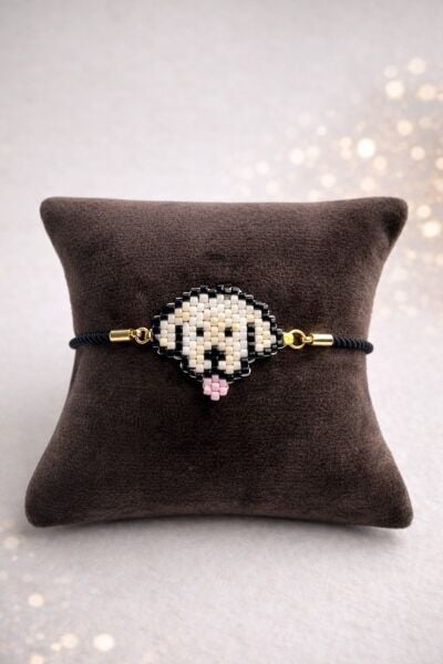 Miyuki Sevimli Köpek Figürlü İp Bileklik | El Yapımı | Ayarlanabilir