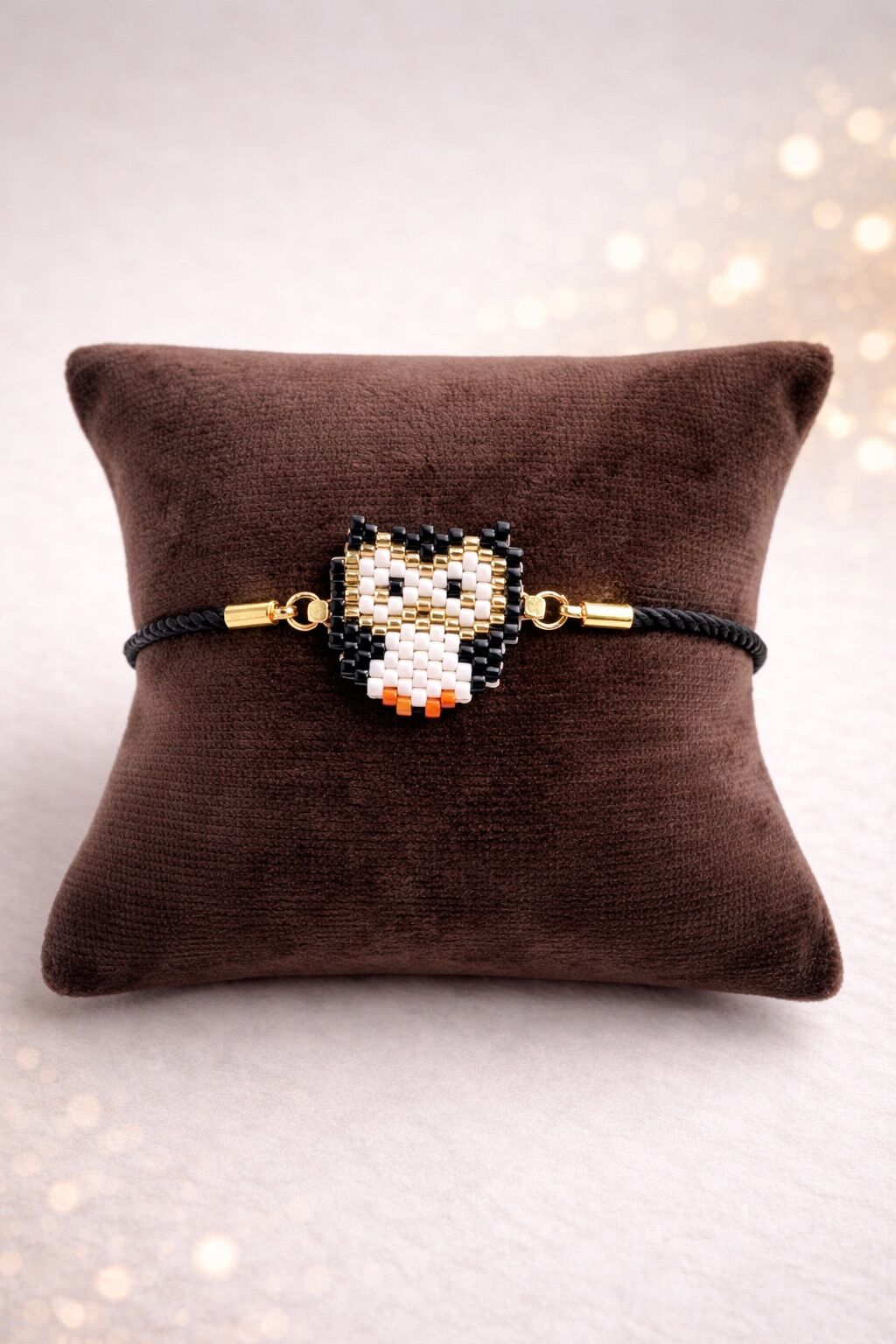 Miyuki Penguen Figürlü İp Bileklik | El Yapımı | Ayarlanabilir