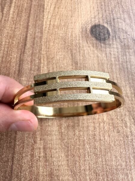 Çelik Kelepçe | 316L Paslanmaz Çelik | Gold Renk | Suya Dayanıklı