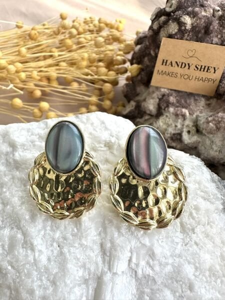 Modern Tasarım Küpe | Trend Model - Yazlık Stil - Gold Renk