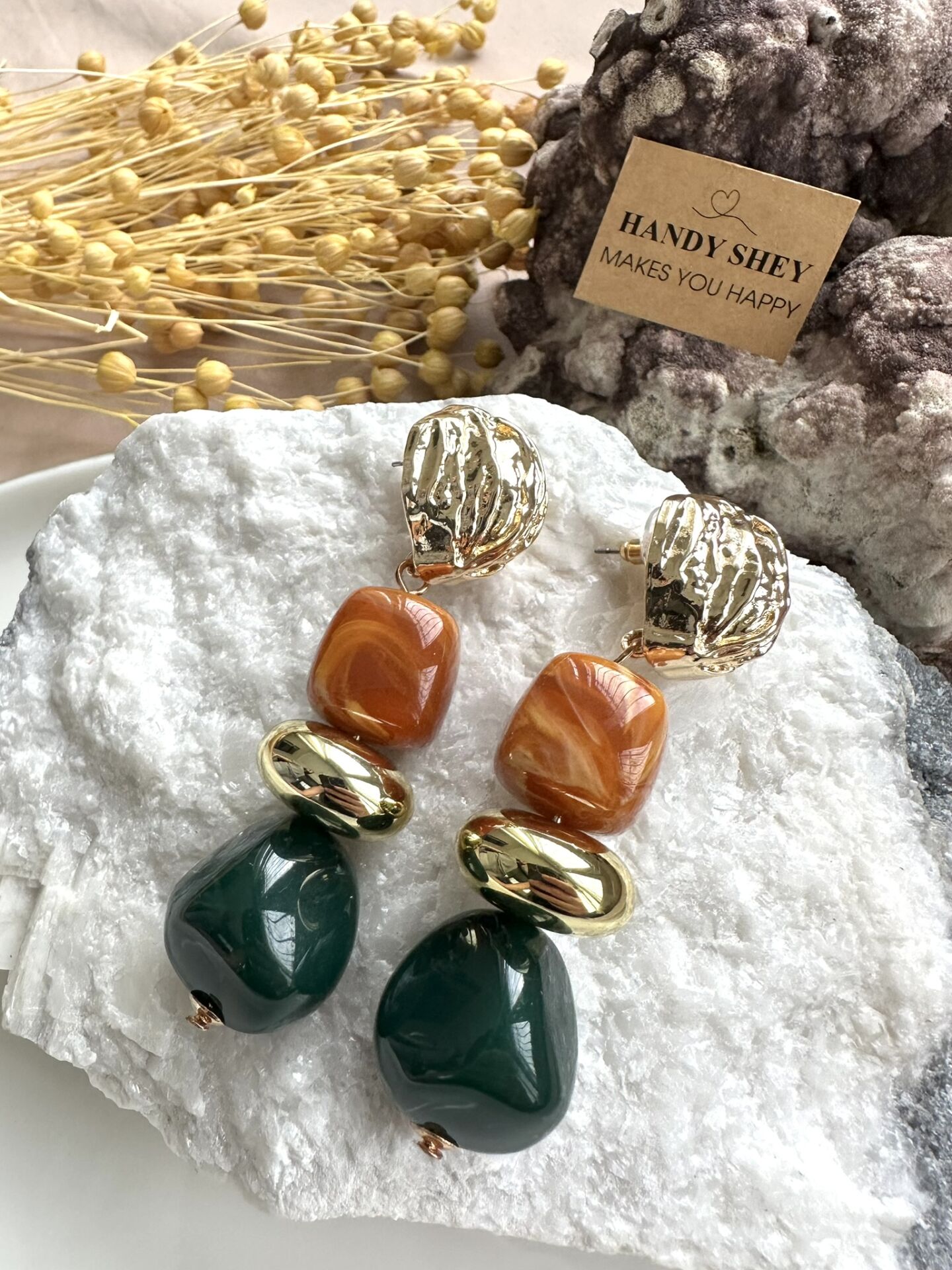 Modern Tasarım Küpe | Trend Model - Yazlık Stil - Gold Renk