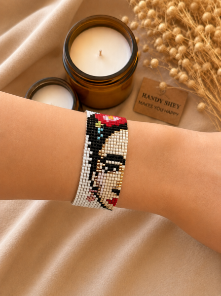 Frida Kahlo - Miyuki Boncuk Bileklik | El Yapımı | Ayarlanabilir