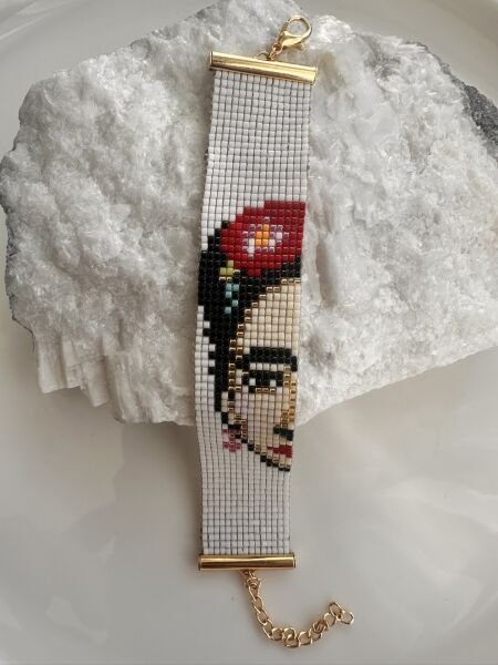Frida Kahlo - Miyuki Boncuk Bileklik | El Yapımı | Ayarlanabilir