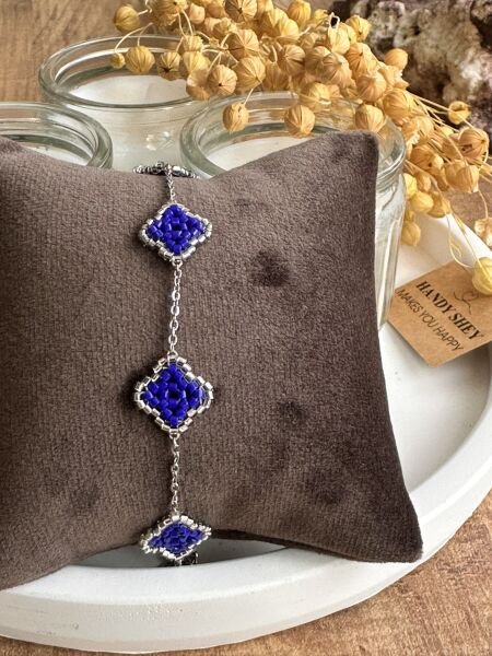 Yonca Detay - Clover Bileklik - Miyuki Boncuk Bileklik | El Yapımı | Ayarlanabilir