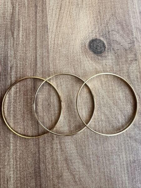 3'lü Çelik Kelepçe | 316L Paslanmaz Çelik | Gold Renk | Suya Dayanıklı 65 mm