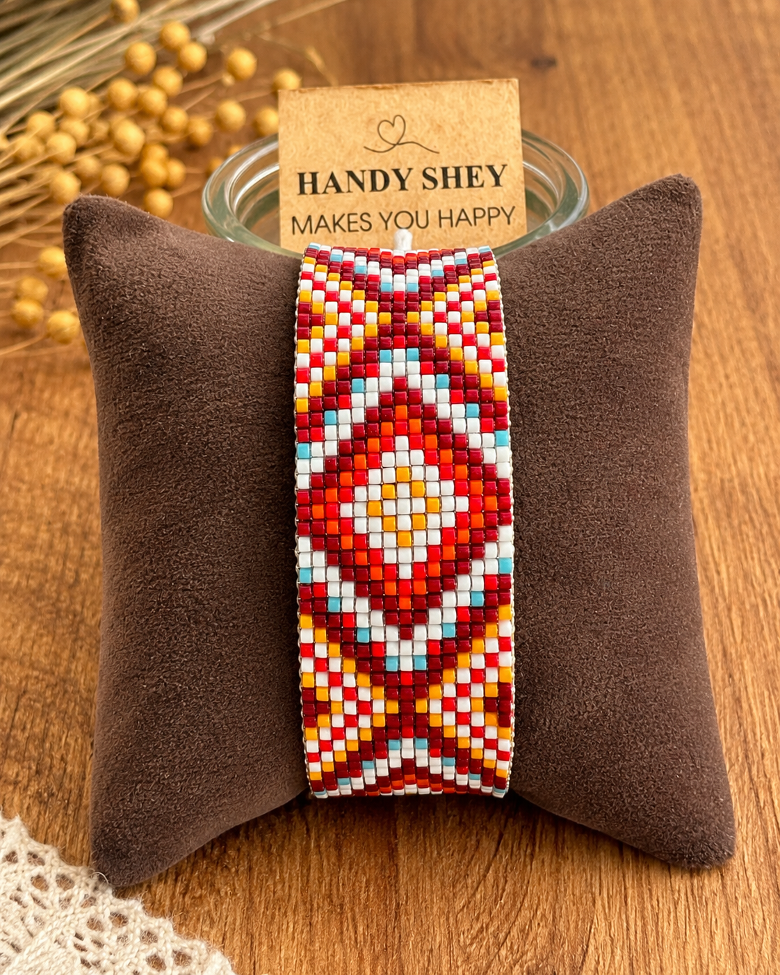 Kilim Motif - Miyuki Boncuk Bileklik | El Yapımı - İnce El İşçiliği