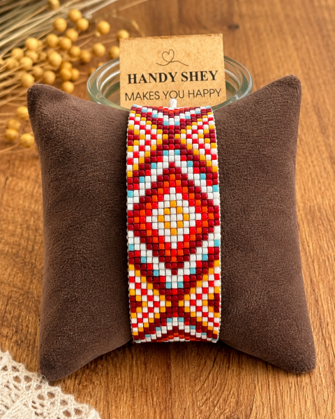 Kilim Motif - Miyuki Boncuk Bileklik | El Yapımı - İnce El İşçiliği