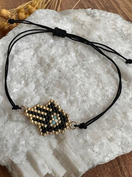 Hamsa - Miyuki Boncuk Bileklik | El Yapımı | Ayarlanabilir