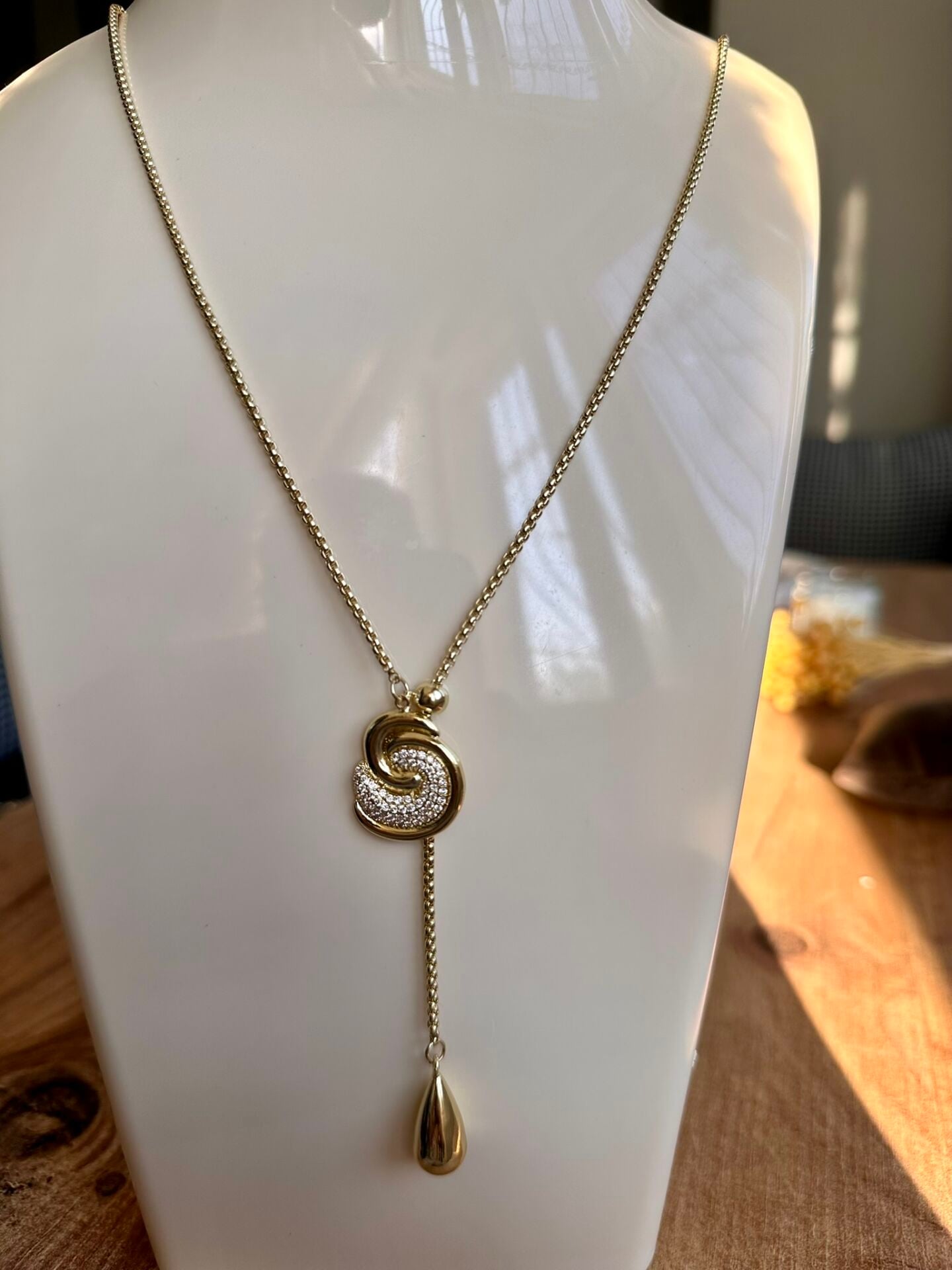 Y Model (Asansör) Premium Altın Kaplama Kolye | VIP Özel Seri | Xuping Tarzı | Gold Renk