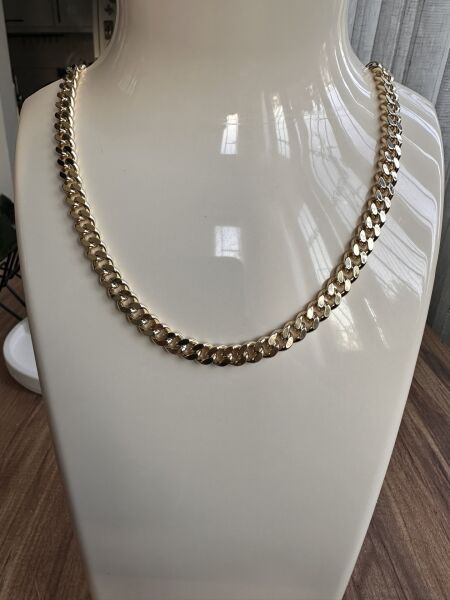 Çift Sıra Gurmet Zincir Altın Kaplama Kolye | VIP Özel Seri | Gold Renk - 45 Cm