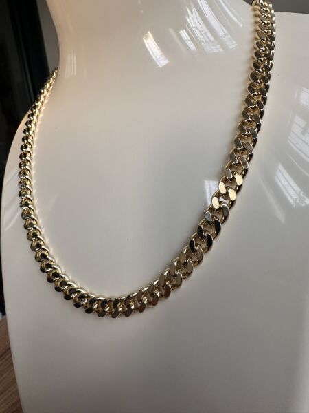 Çift Sıra Gurmet Zincir Altın Kaplama Kolye | VIP Özel Seri | Gold Renk - 45 Cm
