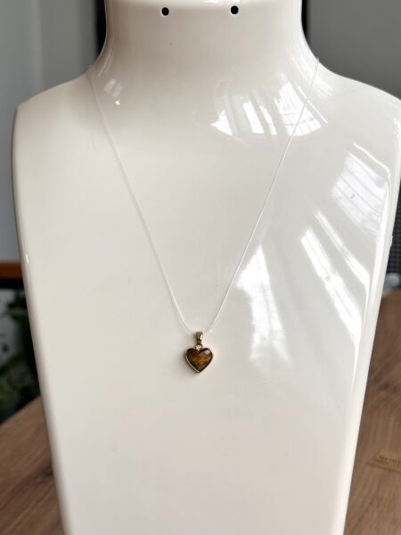 Hayalet Kolye - Kaplan Gözü Doğal Taş | VIP Özel Seri | Gold Renk - 40 Cm