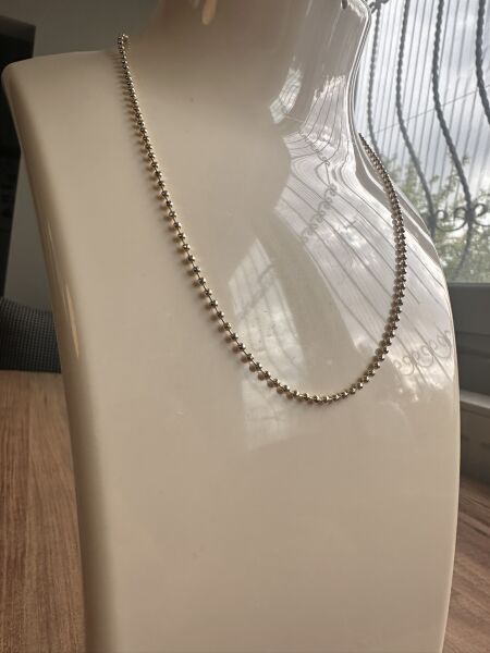 Mini Dorika Top Zincir Zarif Altın Kaplama Kolye | VIP Özel Seri | CM Logolu - 45 Cm
