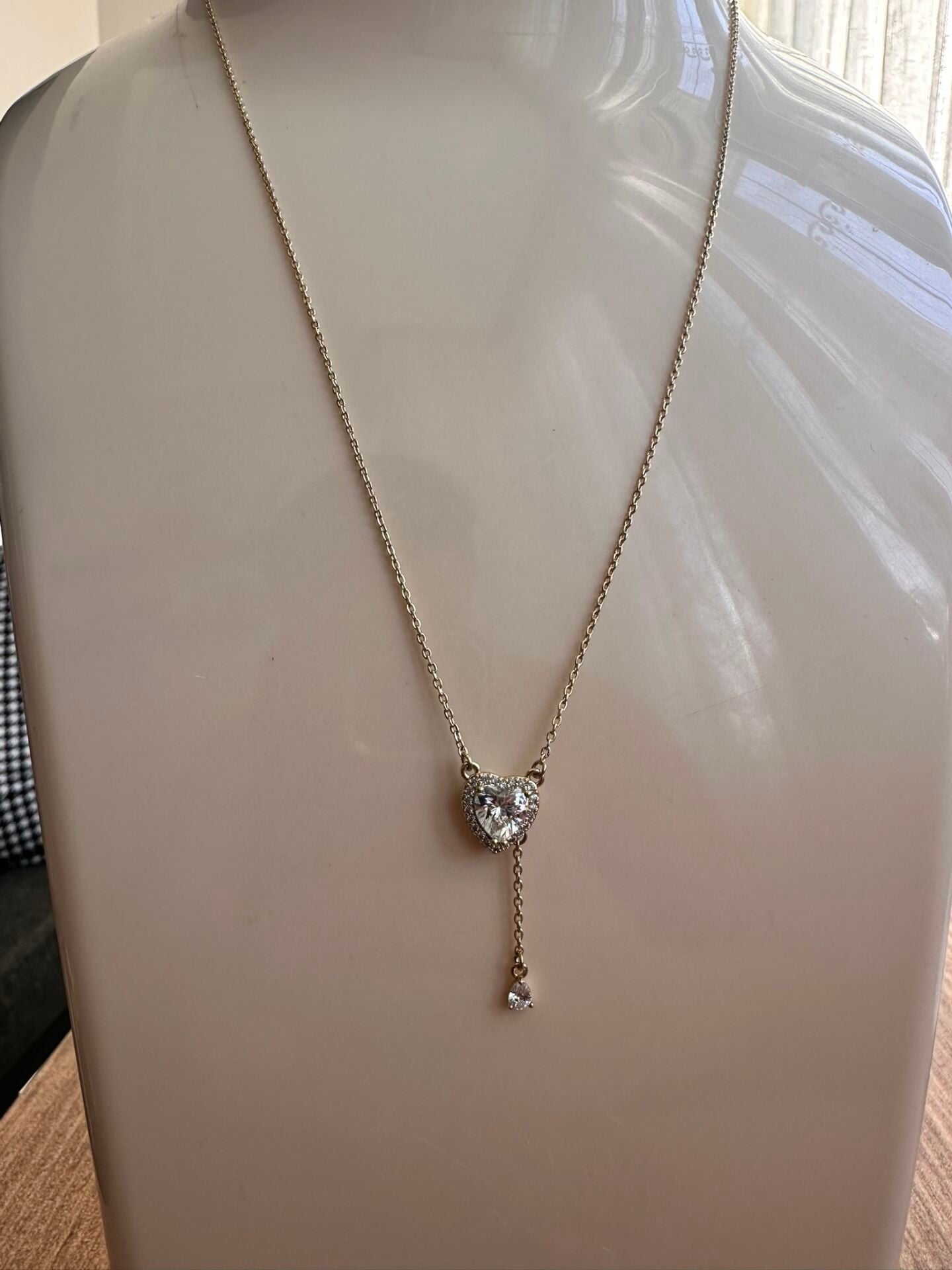 Sallantılı Kalp Altın Kaplama Kolye | VIP Özel Seri | Xuping Logolu - 45 Cm